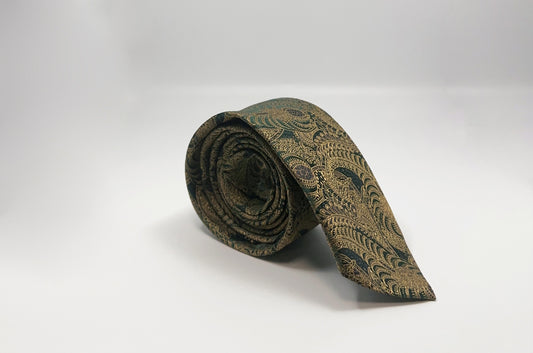 Krawatte mit stilvollem Muster grüngold
