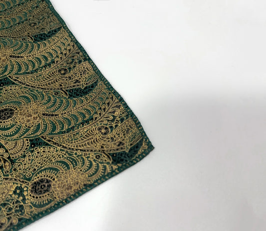Einstecktuch mit stilvollem Muster grüngold